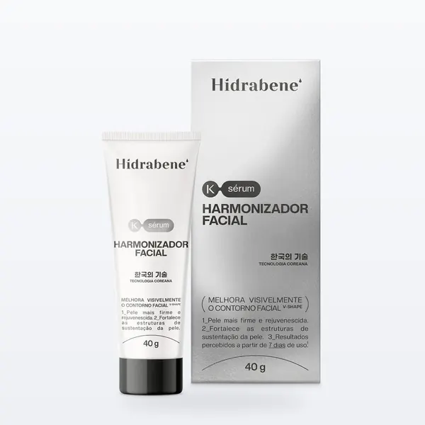 K-Sérum Harmonizador Facial Hidrabene, bisnaga de 40 g com a caixa prata